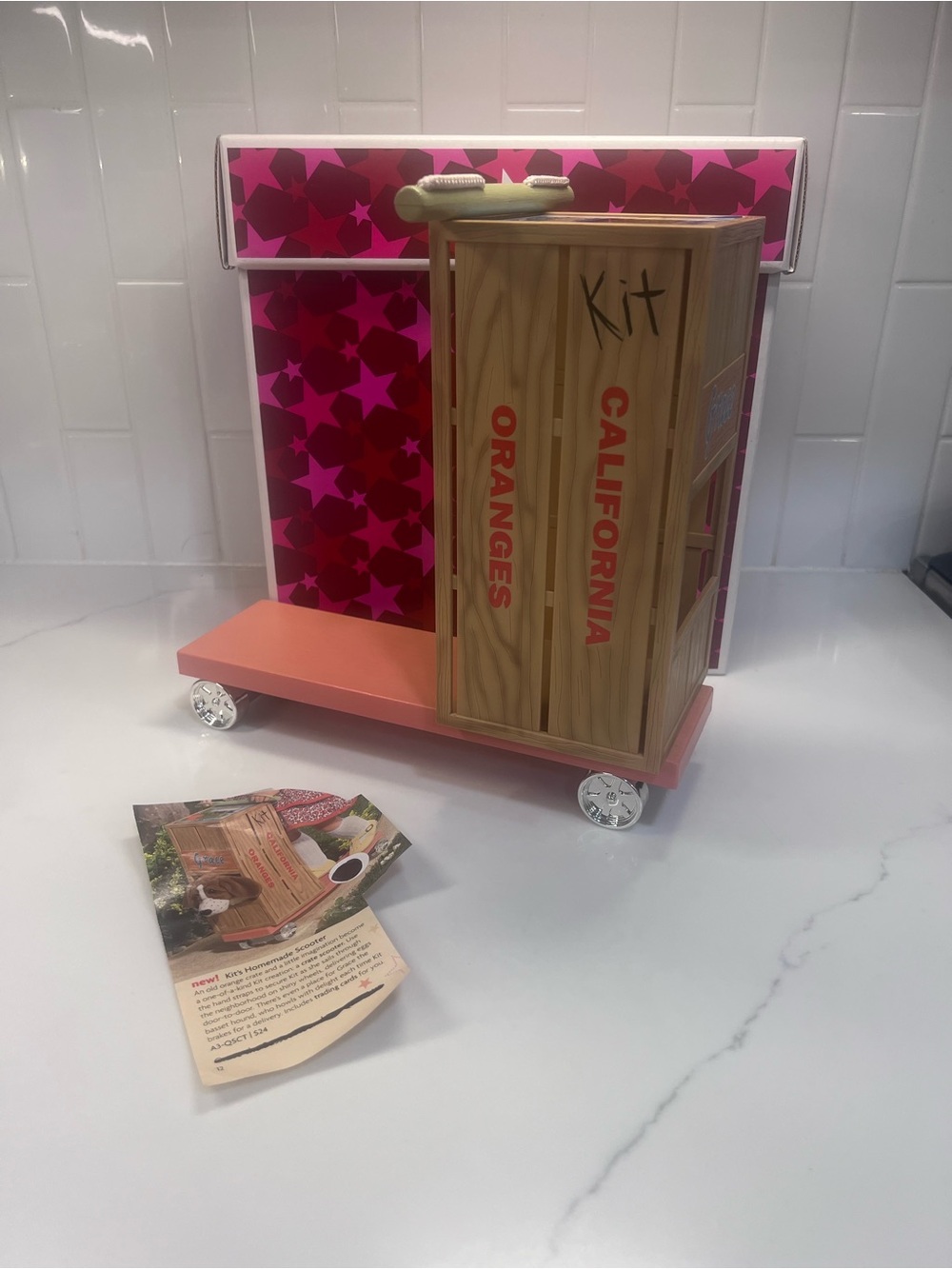 American Girl Doll  Kit’s Homemade Scooter Retired 10” Tall NEW